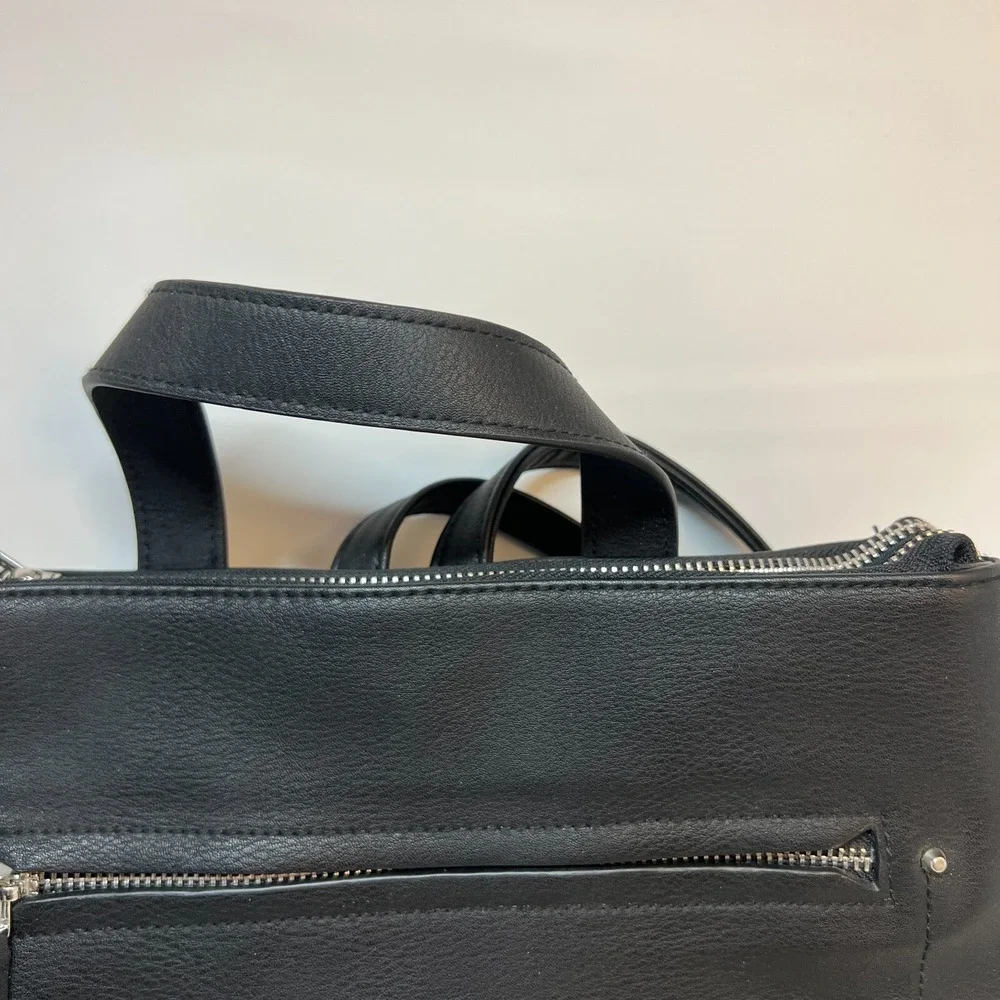 Steve Madden Black Backpack‎ Purse Excellent Condition 14.5